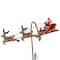 LED Lighted and Musical Flying Santa Animated Christmas Village Display - 13.5"